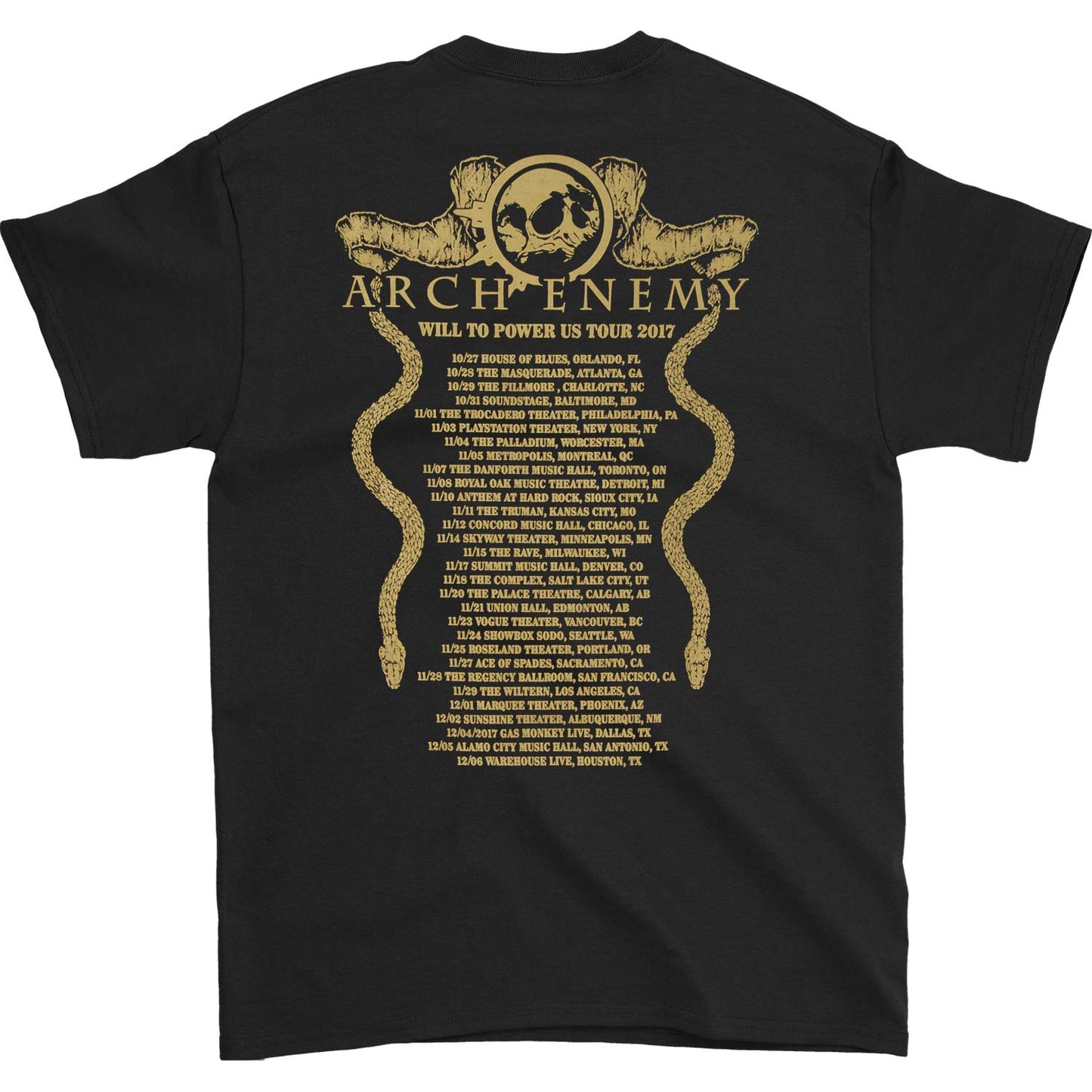 Arch Enemy Will To Power Tour-2017 T-shirt