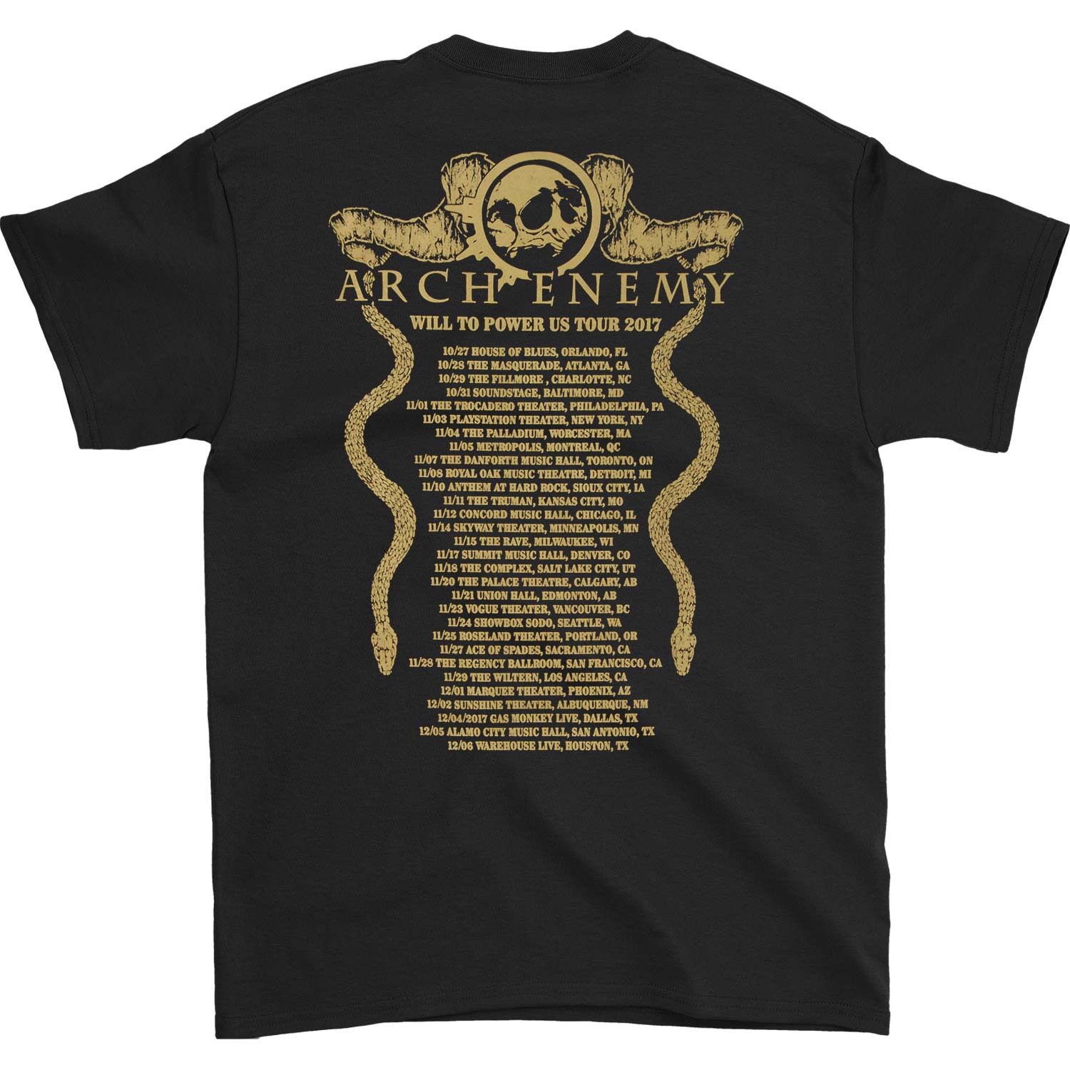 Arch Enemy Will To Power Tour-2017 T-shirt