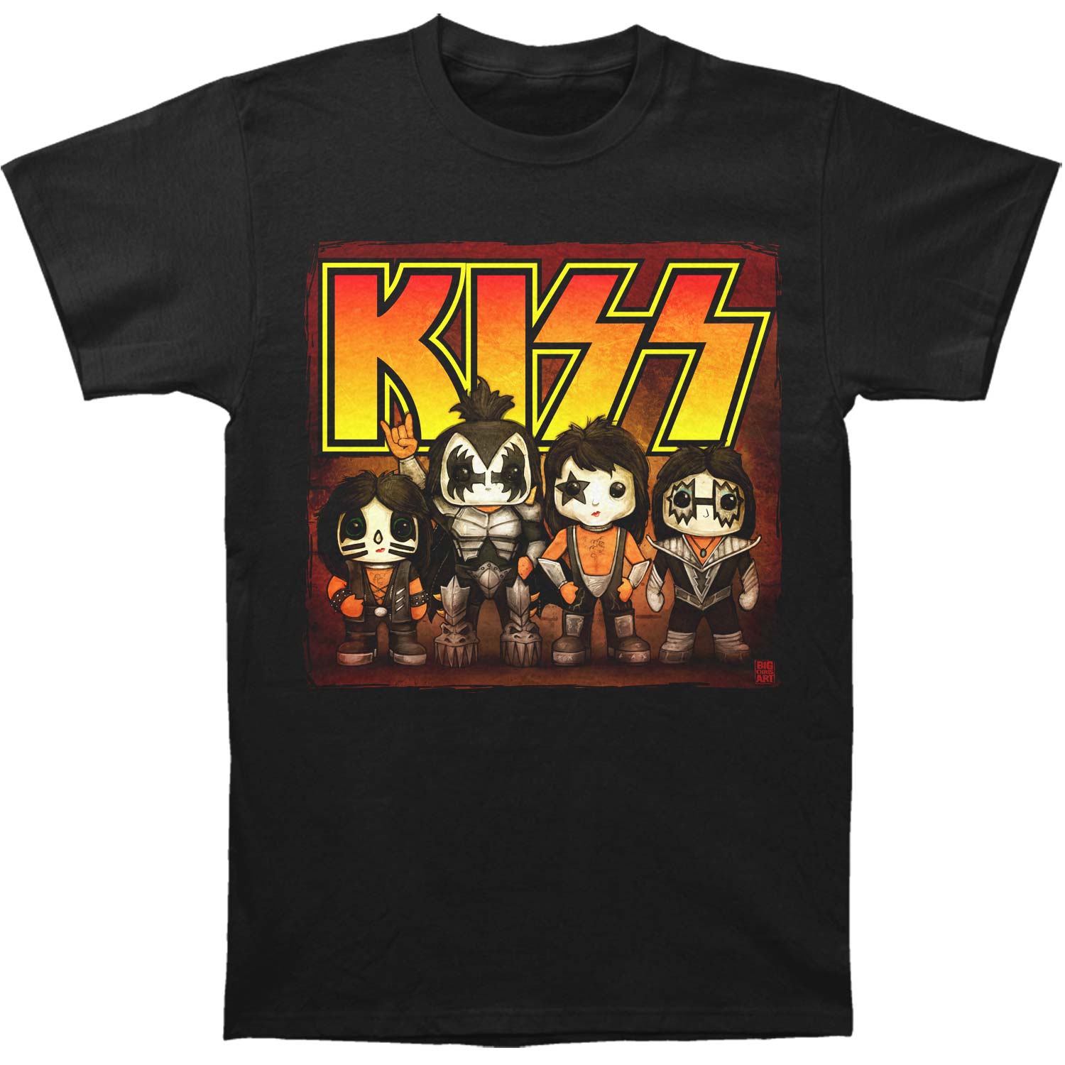 KISS Big Chris Men's "KISS Line Up" T-shirt