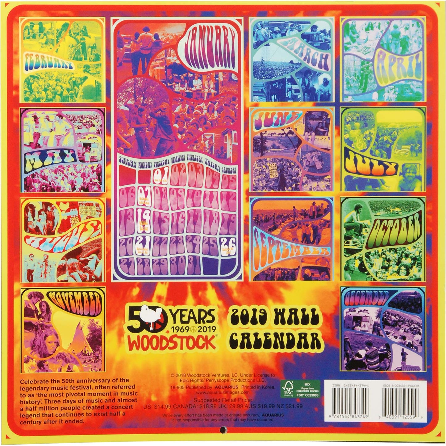 50th Anniversary Calendar