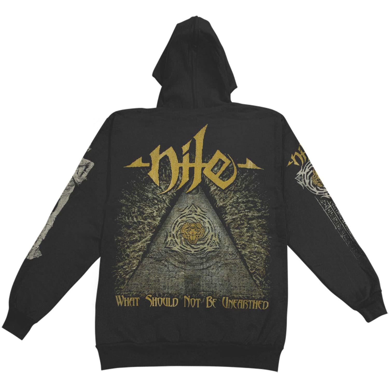 Nile What Should Not / Gold Zippered Hooded Sweatshirt