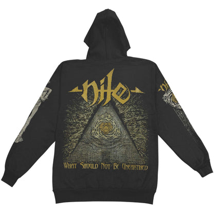 Nile What Should Not / Gold Zippered Hooded Sweatshirt