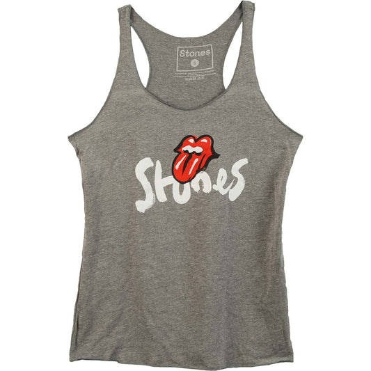 Brush Stroke Stones Grey Racerfront Tank Womens Tank