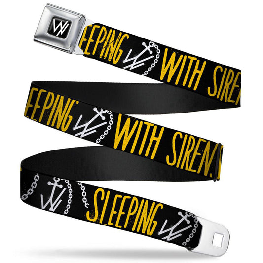Sleeping With Sirens Logo & Anchor Seatbelt Buckle Belt