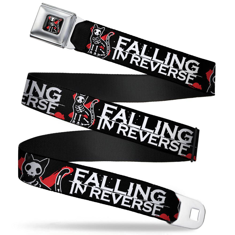 Falling In Reverse Skeleton Cat & Mouse Seatbelt Buckle Belt