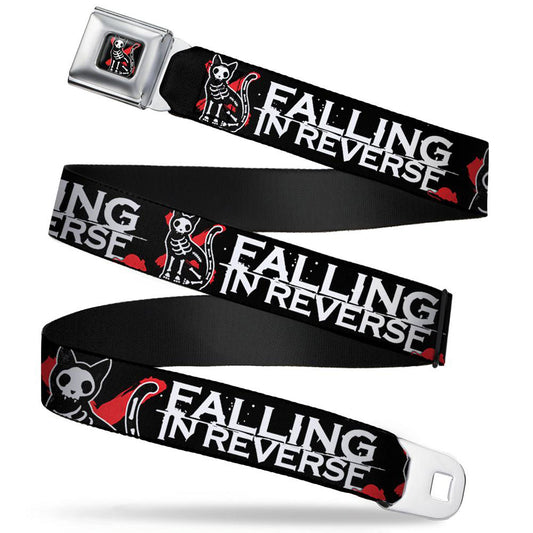Falling In Reverse Skeleton Cat & Mouse Seatbelt Buckle Belt