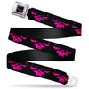 Classic Pink Skull Seatbelt Buckle Belt