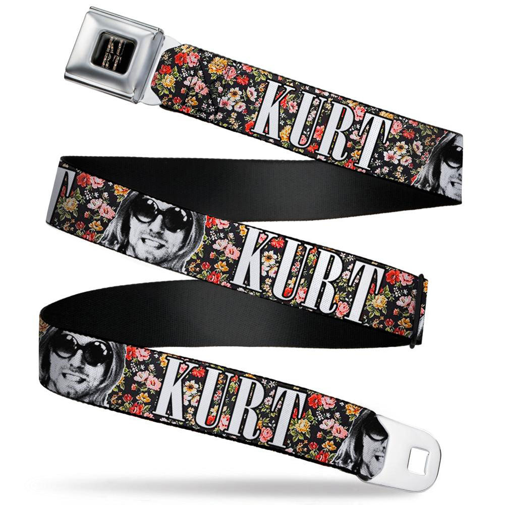 Nirvana Kurt Floral Seatbelt Buckle Belt
