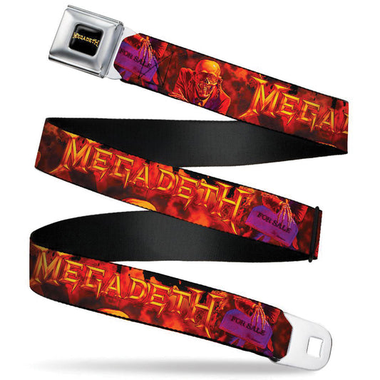 Megadeth Vic Rattlehead Peace Sells Seatbelt Buckle Belt