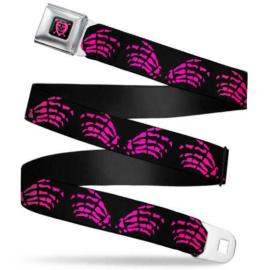 Misfits Fiend Skull Heart Seatbelt Buckle Belt