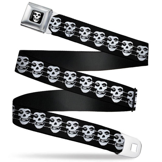 Misfits Fiend Skull Barbed Wire Seatbelt Buckle Belt