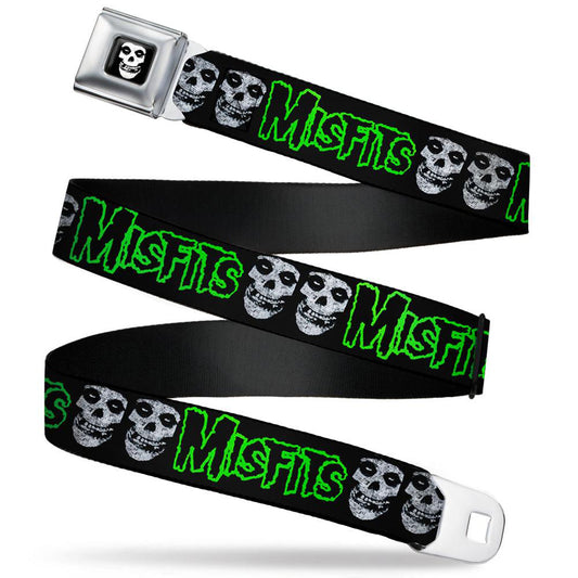 Misfits Distressed Fiend Skulls Seatbelt Buckle Belt