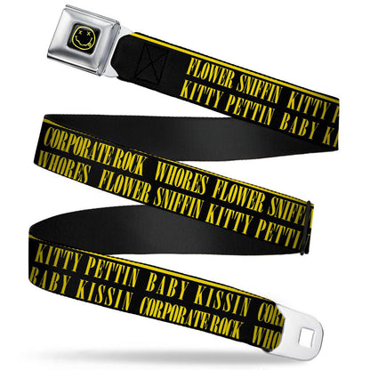 Nirvana Flower Sniffin Kitty Seatbelt Buckle Belt