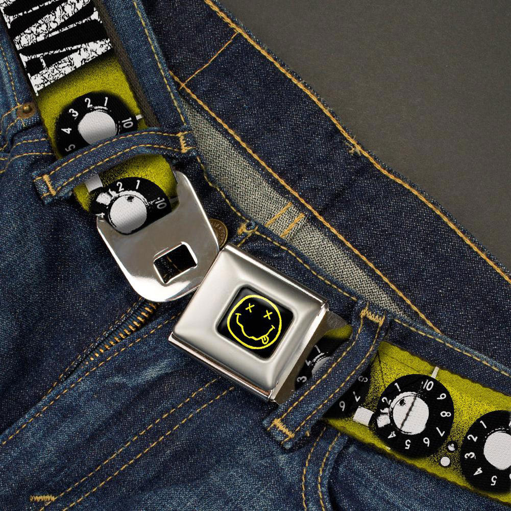 Nirvana Guitar Knobs Seatbelt Buckle Belt