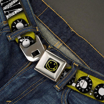 Nirvana Guitar Knobs Seatbelt Buckle Belt