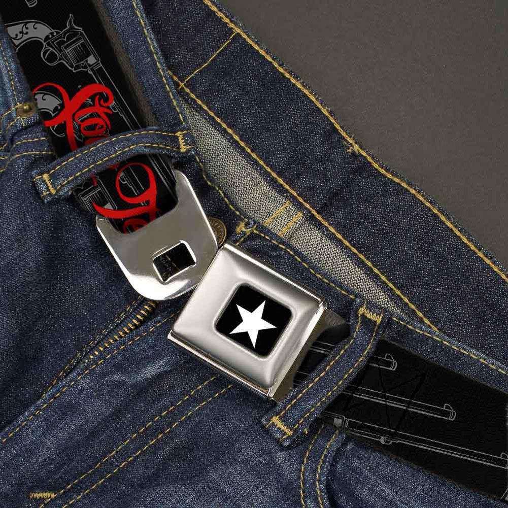 Stone Temple Pilots Stone Temple Pilots Revolver & Script Logo Seatbelt Buckle Belt