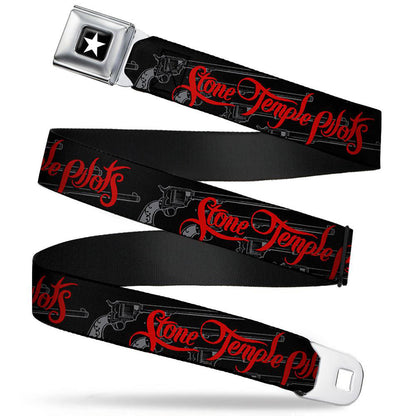 Stone Temple Pilots Stone Temple Pilots Revolver & Script Logo Seatbelt Buckle Belt