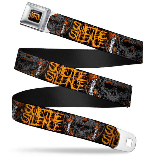 Suicide Silence Skull & Candles Seatbelt Buckle Belt