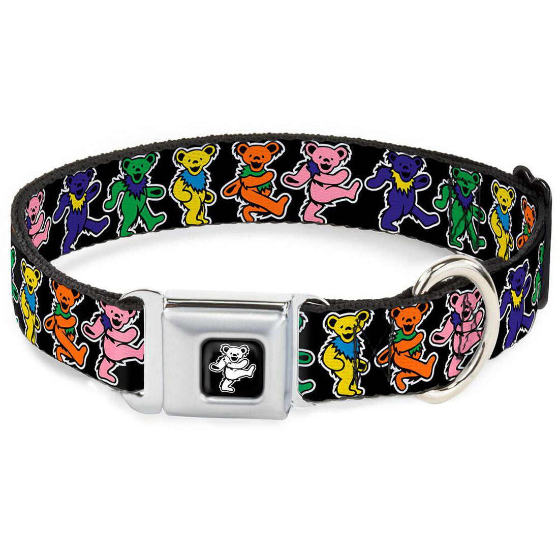 Grateful Dead 1 1/2 Inch Wide Small Dog Collar/Dancing Bears Pet Wear