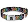 1 1/2 Inch Wide Small Dog Collar/Dancing Skeletons Pet Wear