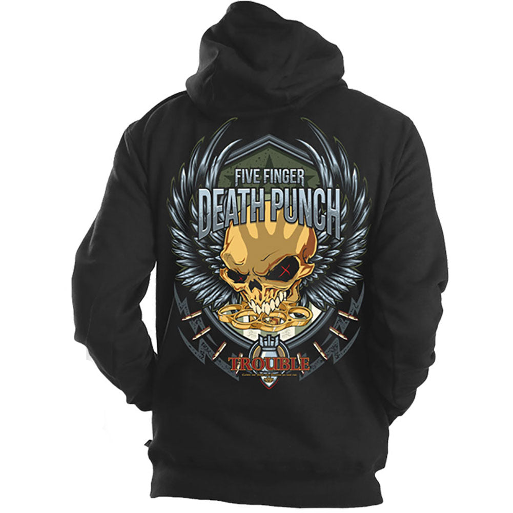 Five Finger Death Punch Trouble Hooded Sweatshirt