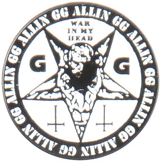 GG Allin War In My Head Pewter Pin Badge