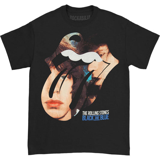 Rolling Stones Black and Blue Photo Tongue T-shirt