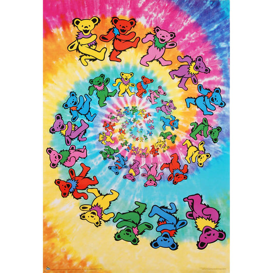 Grateful Dead Spiral Bears Domestic Poster
