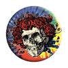 Skull & Roses on Tie Dye Button