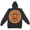 Orange Logo Zippered Hooded Sweatshirt