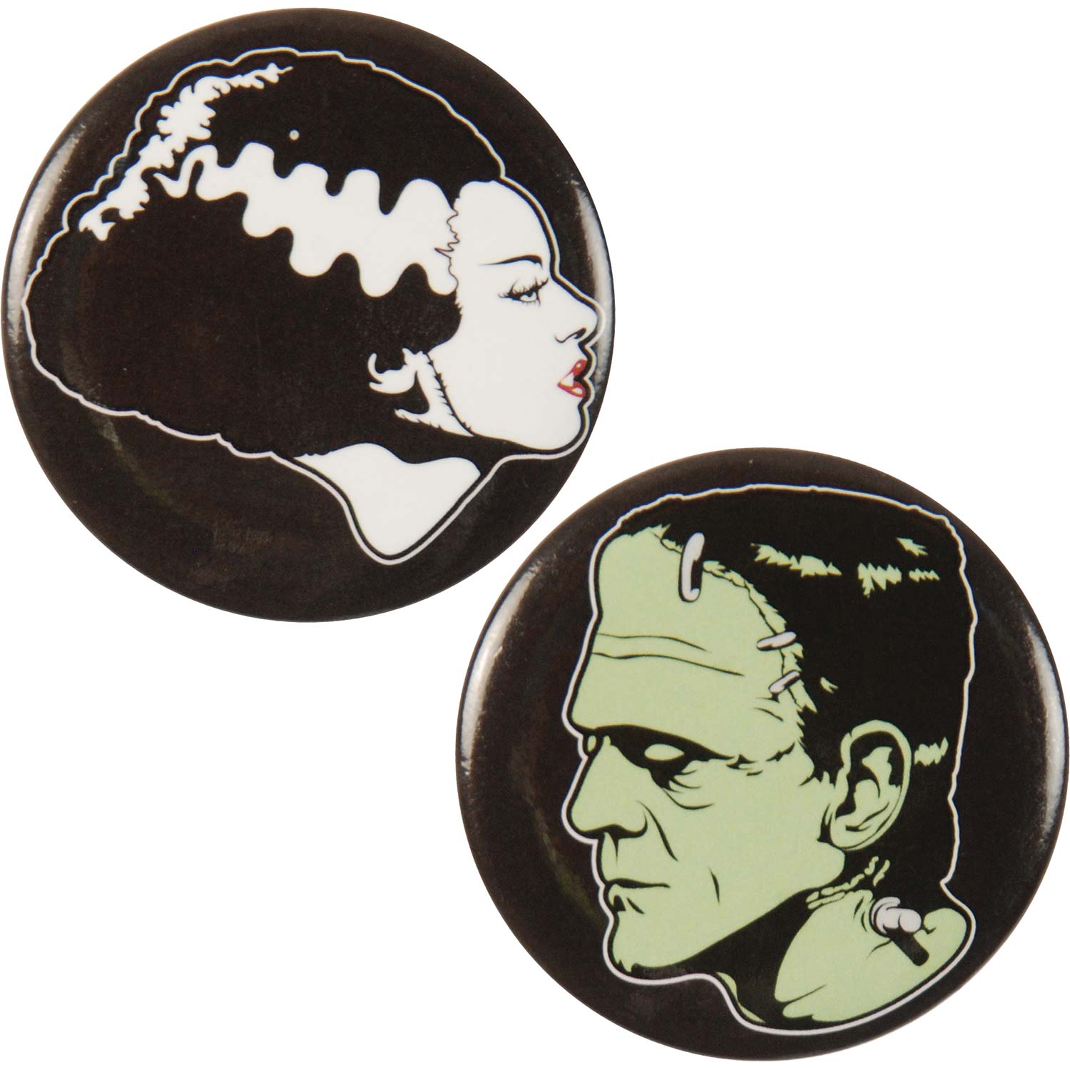 Universal Monsters Bride & Frankenstein Button Set Collector Items