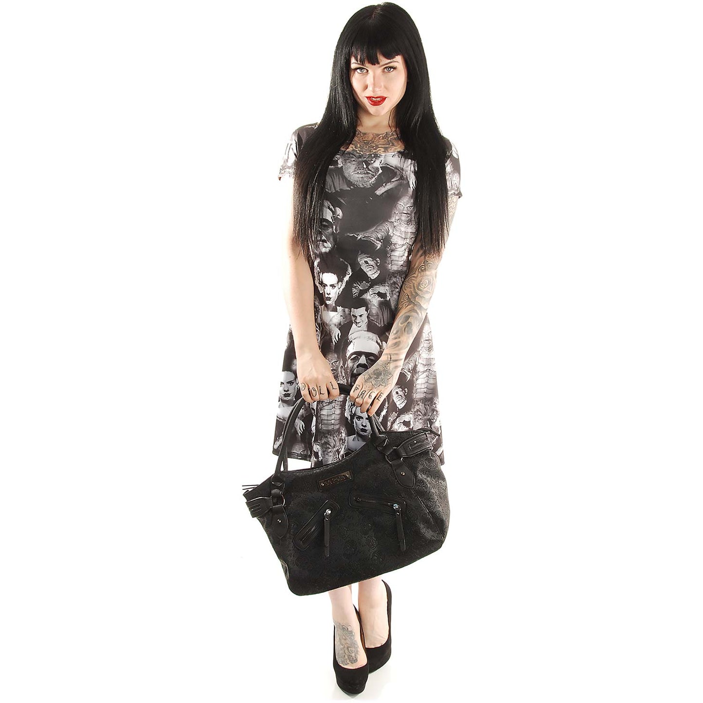 GG Rose Sugar Skulls Handbag In Black Girls Handbag