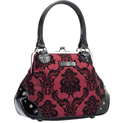 Rock Rebel Mistress Kisslock In Red Damask Bag Girls Handbag