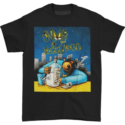 Snoop Dogg Snoop Dogg Gin and Juice Cartoon Black Tee T-shirt