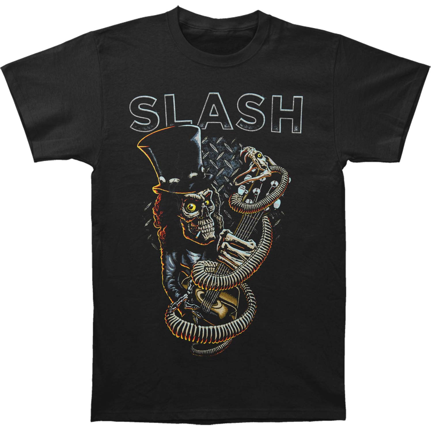 Skull Guitar Snake Slim Fit T-shirt