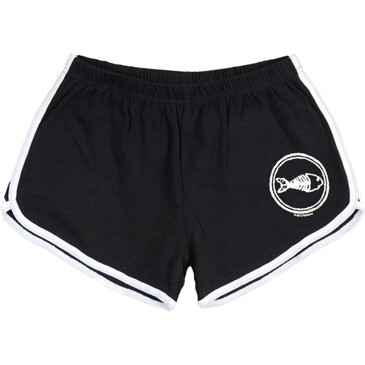 Fishbone Logo Running Shorts Booty Shorts