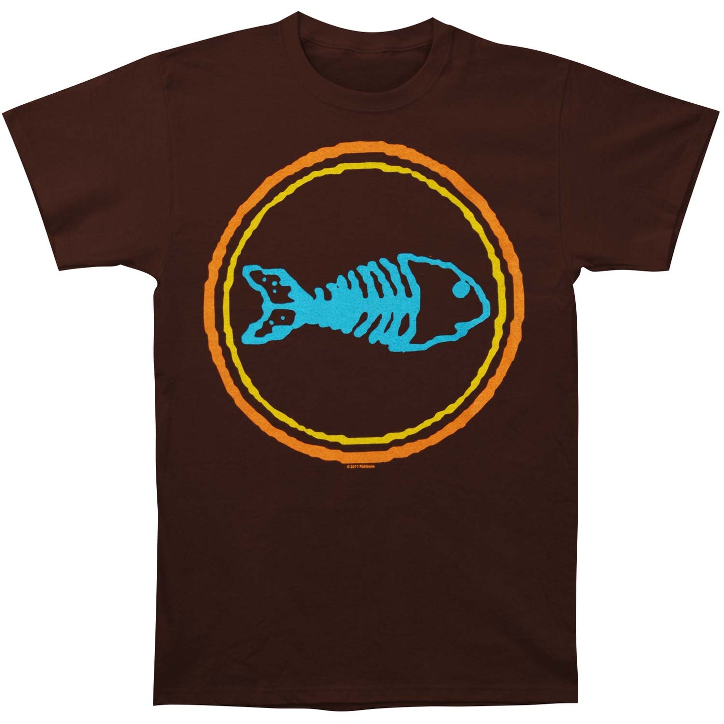 Fishbone Circle Fish Backward Logo T-shirt