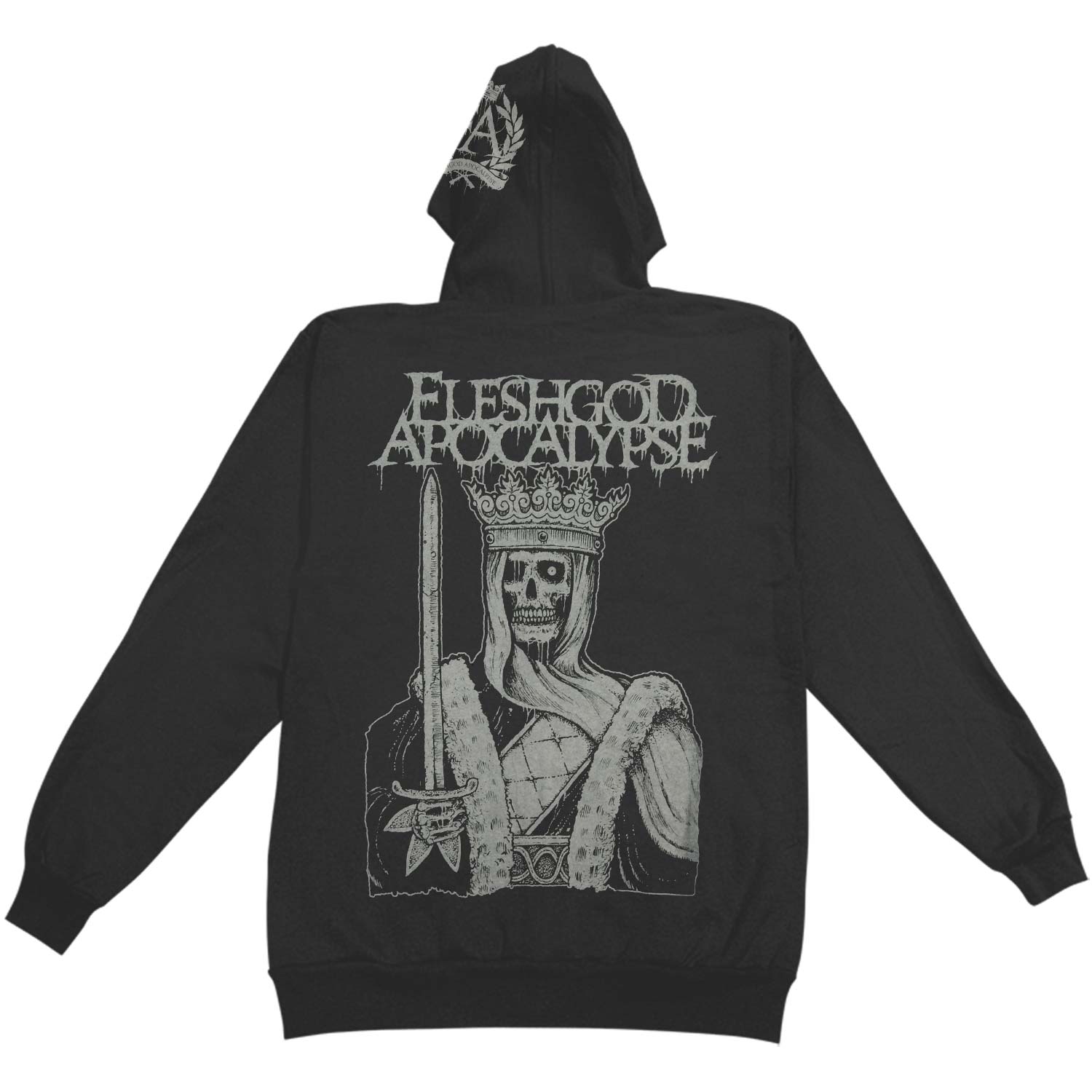 Fleshgod Apocalypse Emblem Dead King Zippered Hooded Sweatshirt