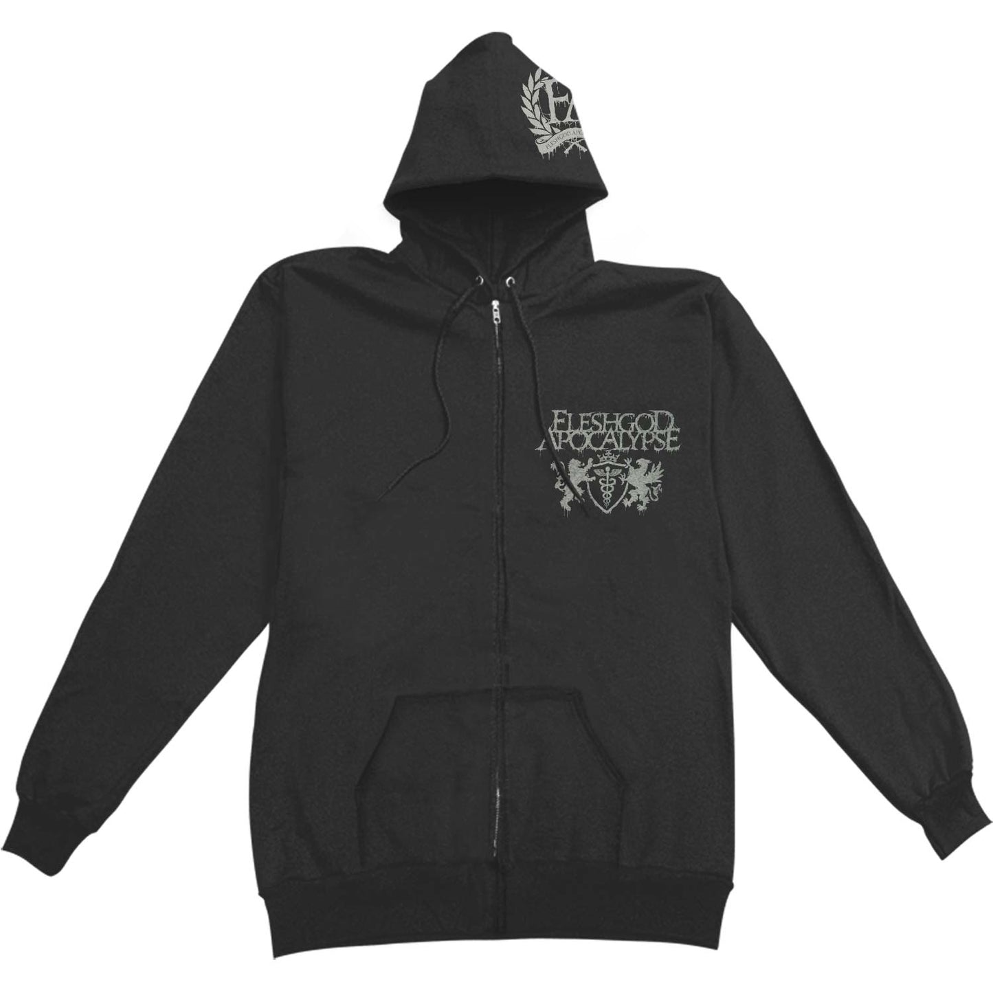 Fleshgod Apocalypse Emblem Dead King Zippered Hooded Sweatshirt