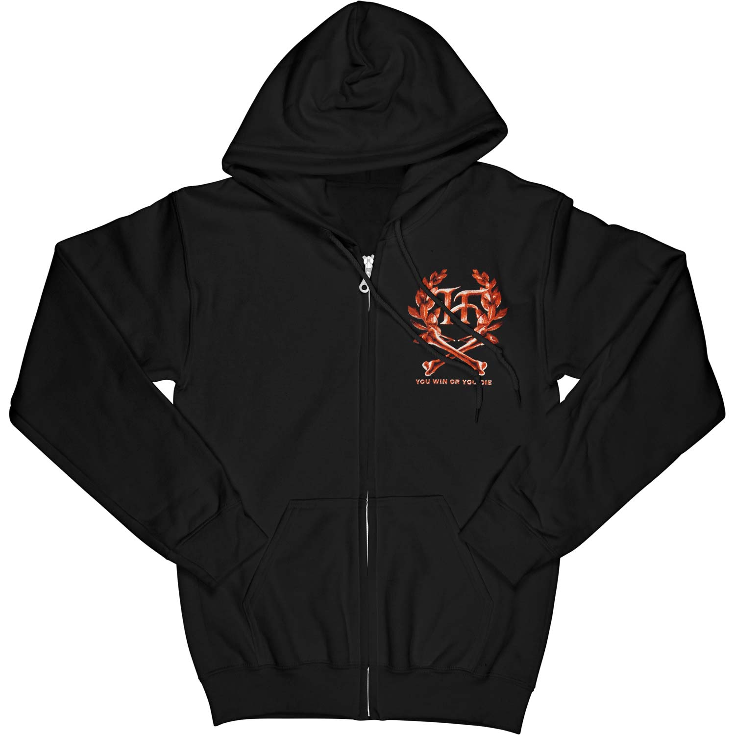Win Or Die Zip Hoodie Zippered Hooded Sweatshirt