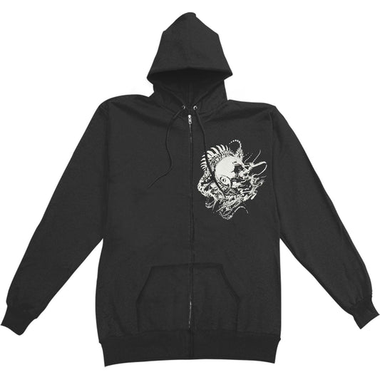 Meshuggah Head Logo Zippered Hooded Sweatshirt