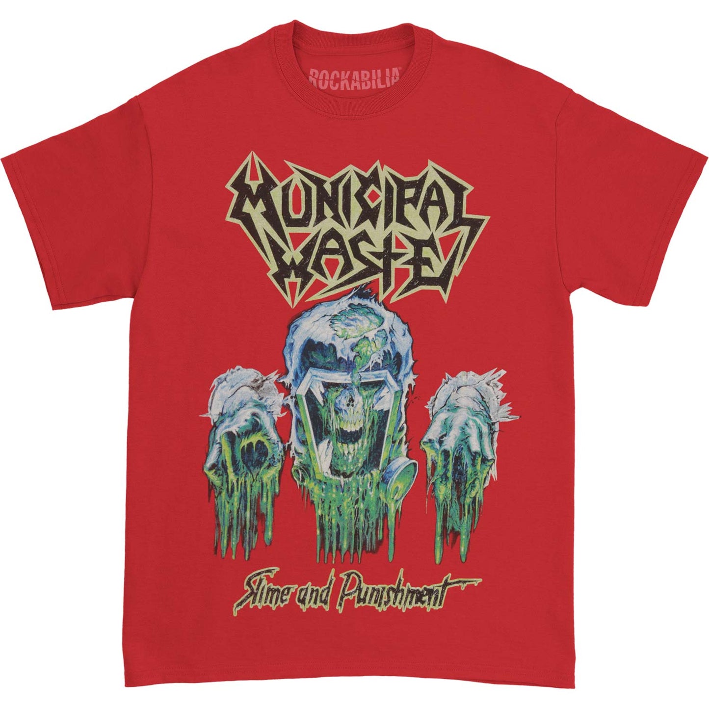 Municipal Waste Slime And Punishment Red T-shirt
