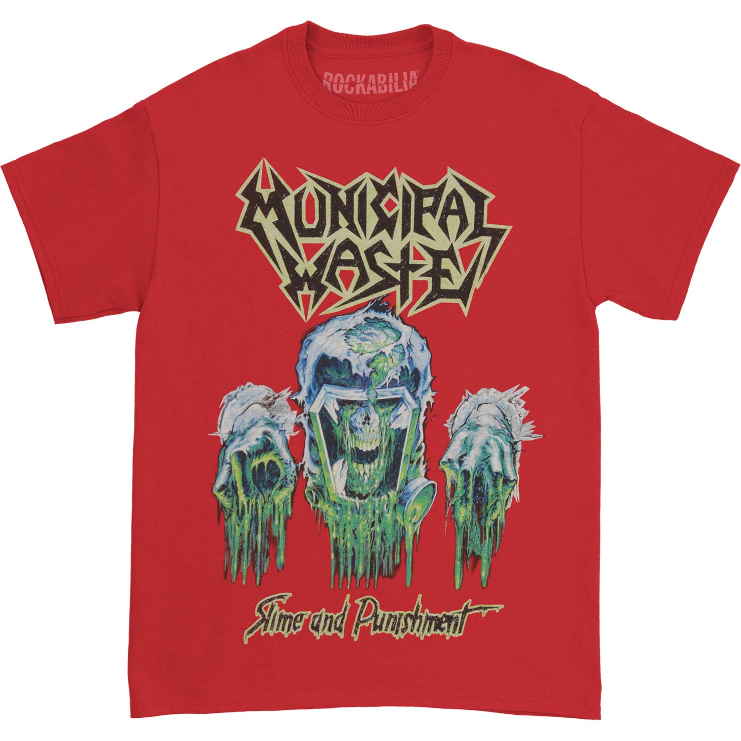 Municipal Waste Slime And Punishment Red T-shirt