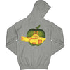 Yellow Sub Vintage Hoodie Zippered Hooded Sweatshirt