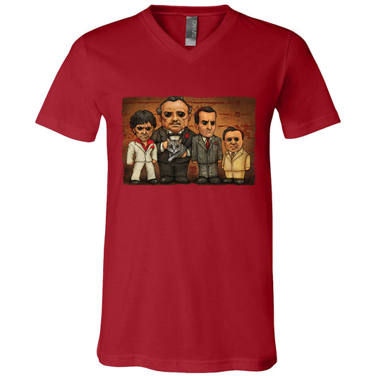 Big Chris Art Big Chris Art Gangster Line Up V-Neck T-shirt