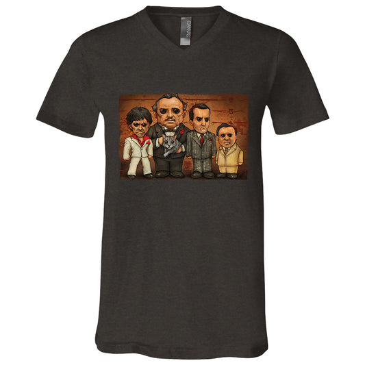 Big Chris Art Big Chris Art Gangster Line Up V-Neck T-shirt