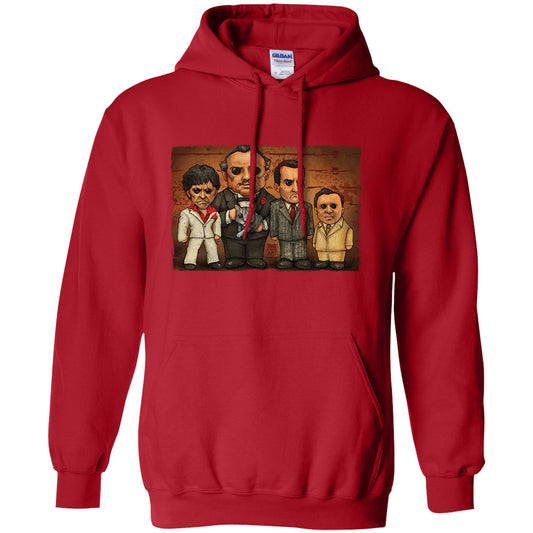 Big Chris Art Big Chris Art Gangster Line Up Hooded Sweatshirt