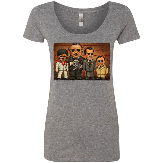 Gangster Line Up Scoop Neck Junior Top