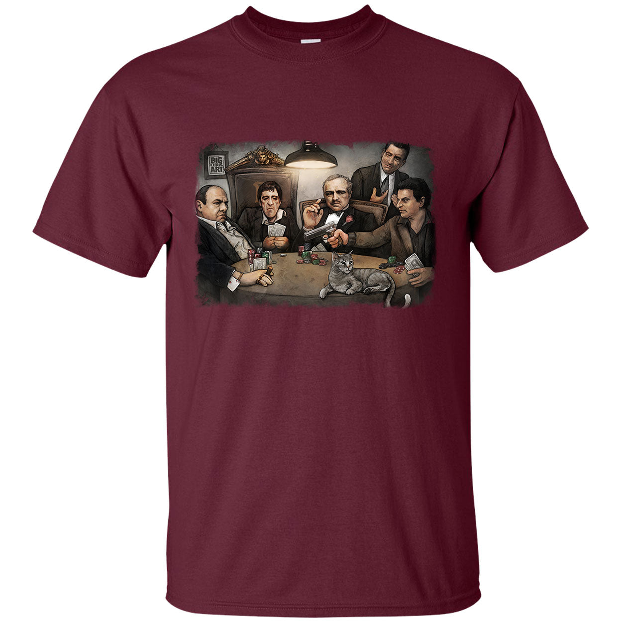 Big Chris Art Gangsters Playing Poker T-shirt