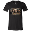 Gangsters Playing Poker V-Neck T-shirt